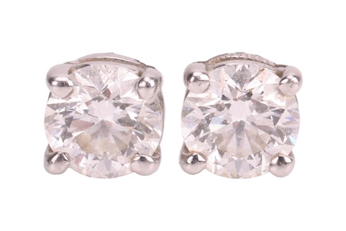 Lot 312 - Tiffany & Co. - A pair of diamond stud...