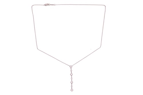 Lot 316 - Tiffany & Co. - a diamond-set pendant necklace...