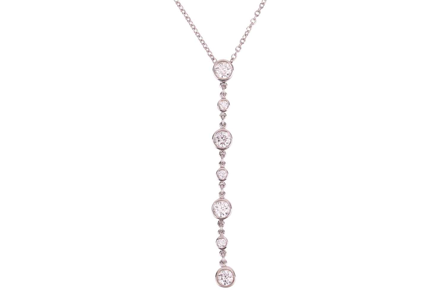 Lot 316 - Tiffany & Co. - a diamond-set pendant necklace...