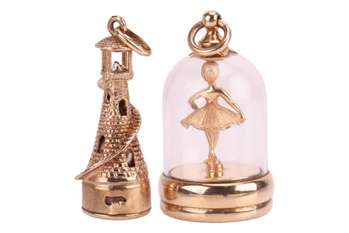 Lot 119 - Two 9ct gold pendant charms, including a...