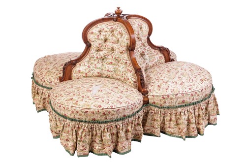 Lot A Victorian mahogany-framed quatrefoil...