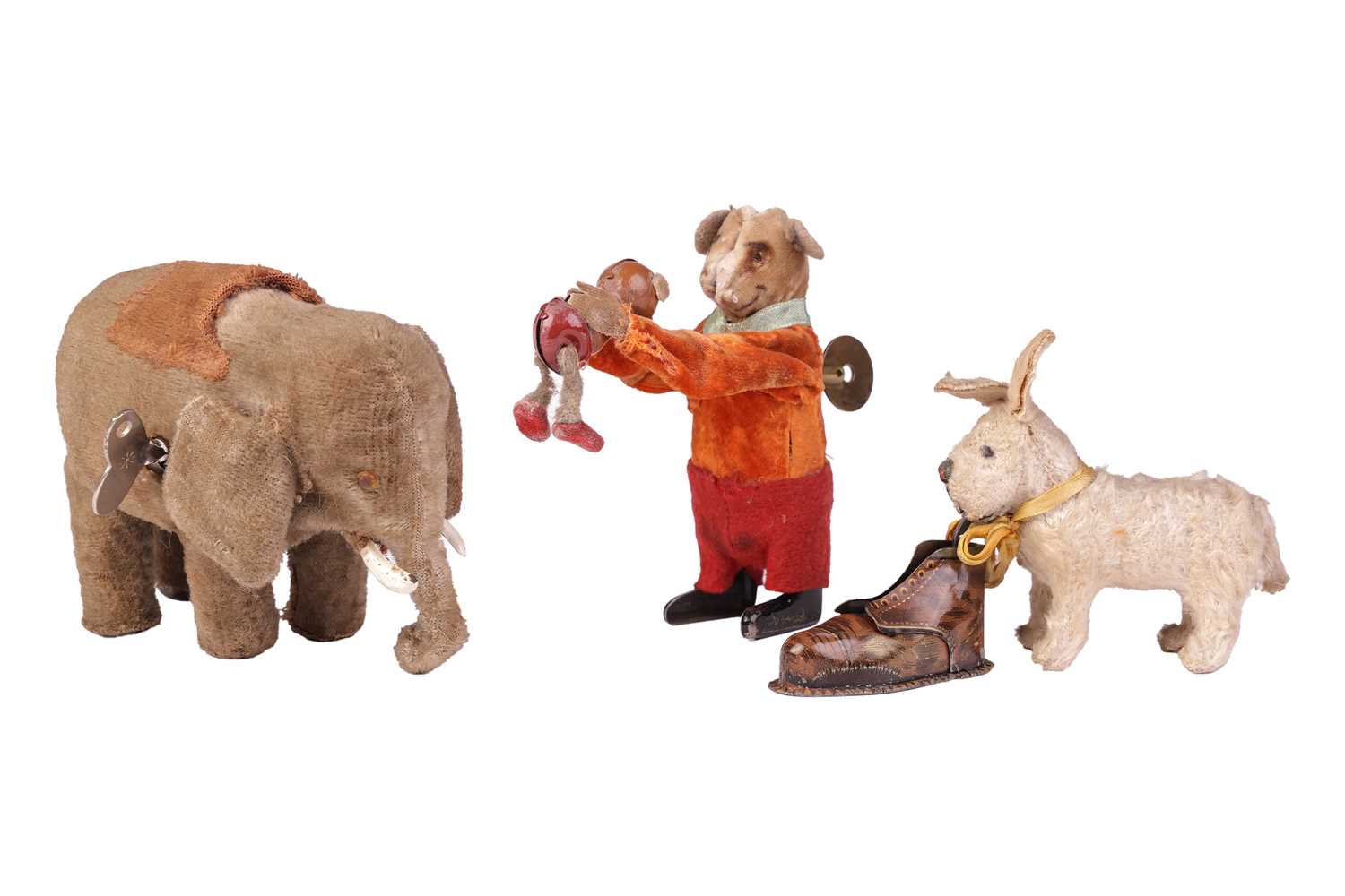 Lot 35 - An early 20th century clockwork elephant,