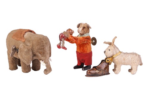 Lot 35 - An early 20th century clockwork elephant,...