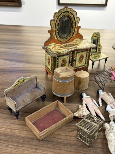Lot 1 - A large German pine dolls house, late 19th...