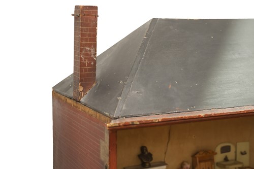 Lot 1 - A large German pine dolls house, late 19th...