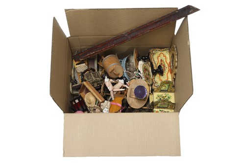 Lot 1 - A large German pine dolls house, late 19th...