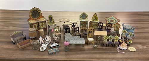 Lot 1 - A large German pine dolls house, late 19th...