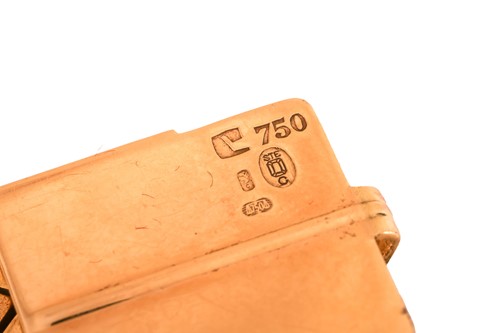 Lot Chanel - A Lady’s 18ct Gold Matelassé Bracelet...