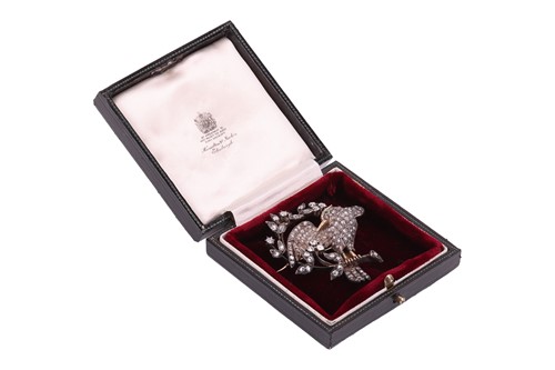 Lot 18 - A 19th-century diamond-set bird brooch,...