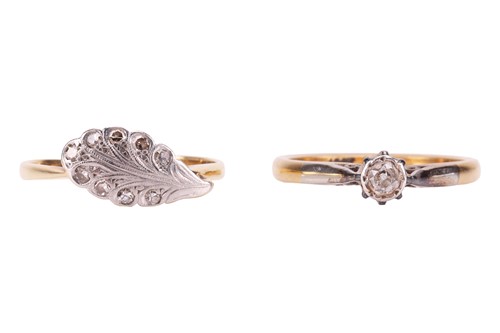 Lot 46 - Two early 20th century rings; comprising an...
