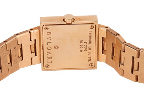 Lot 189 - Bulgari – An 18ct Yellow Gold Quadrato...