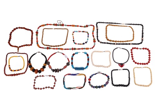 Lot 33 - A large group of beaded necklaces, to include...