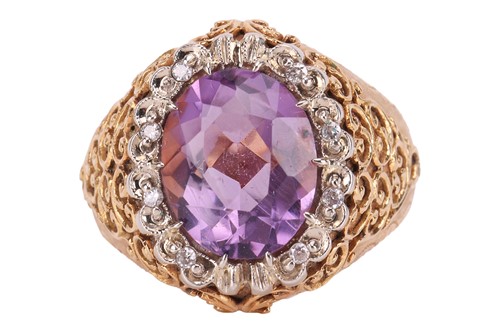 Lot 54 - Carl Bucherer - An amethyst dress ring,...