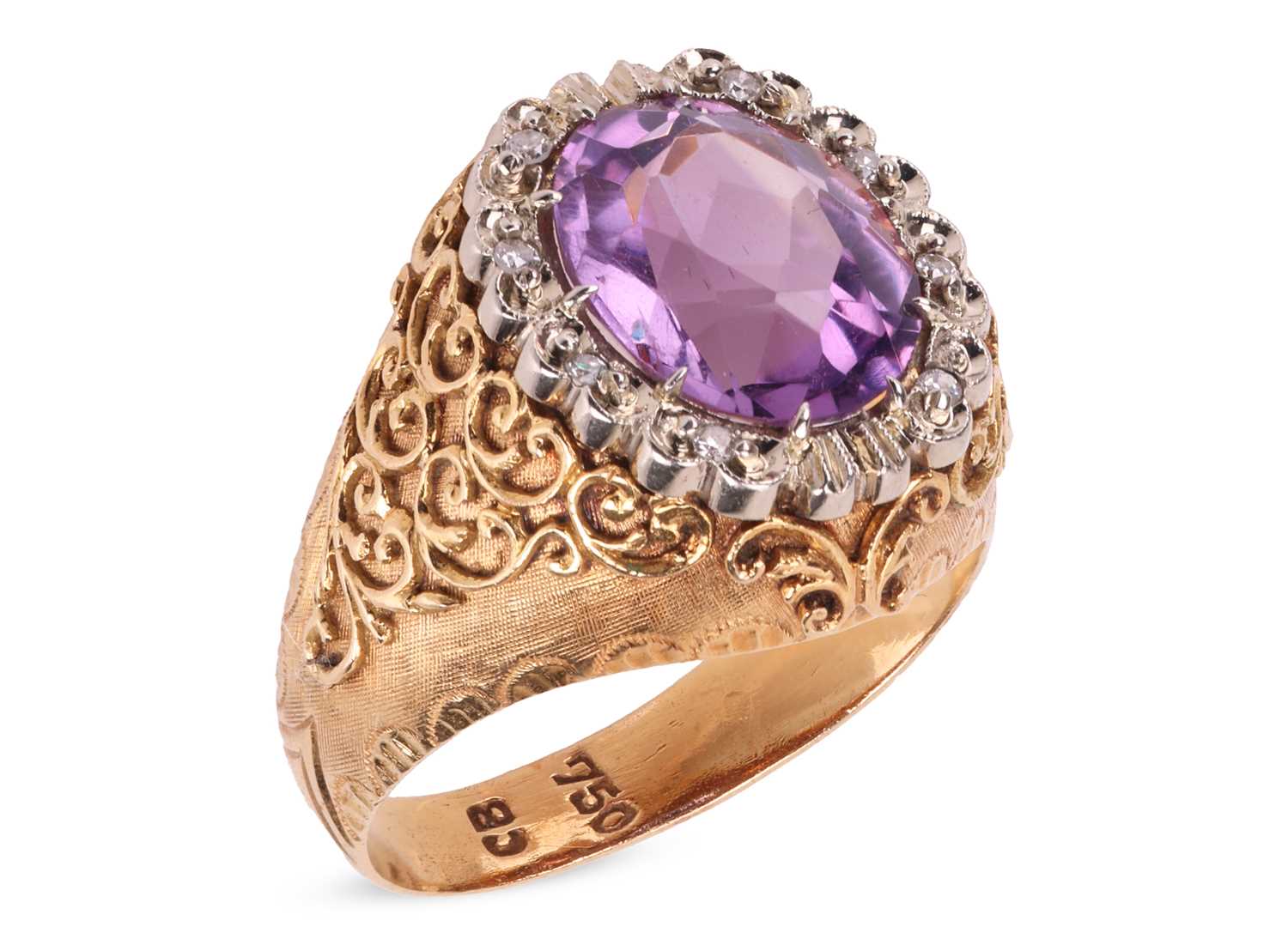 Lot 54 - Carl Bucherer - An amethyst dress ring,...
