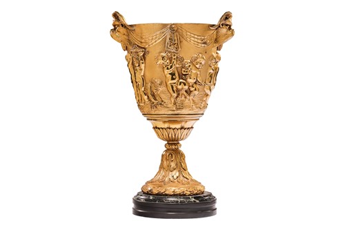 Lot A late 19th-century ormolu urn of imposing...