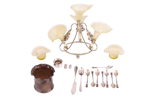 Lot 238 - A set of seven French souvenir spoons with...