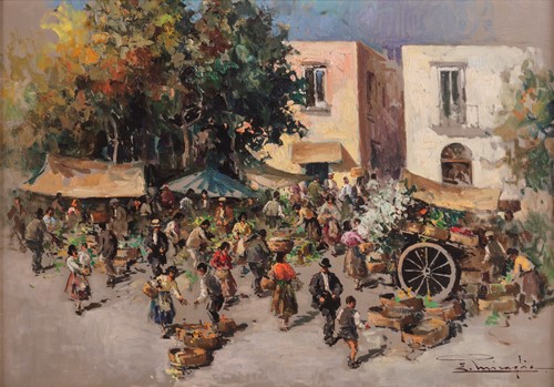 Lot 6 - Ermogene Miraglia (Italian 1907-1964) Market...