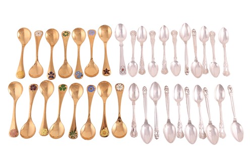 Lot 246 - A collection of fifteen Georg Jensen silver...