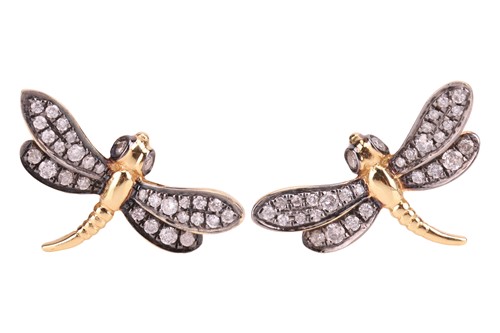 Lot 173 - A pair of Annoushka ‘Love Diamonds’ dragonfly...