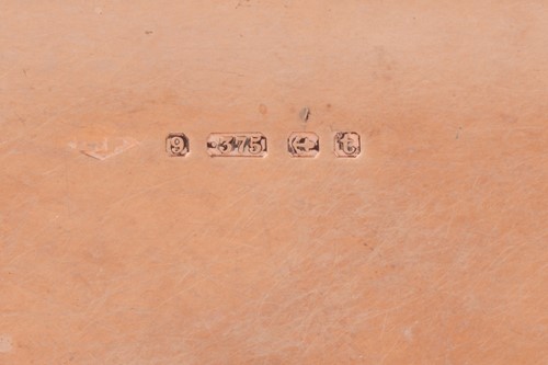 Lot 227 - A 9ct gold cigarette case, of curved...