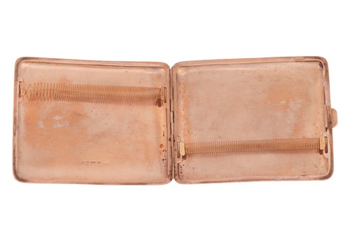 Lot 227 - A 9ct gold cigarette case, of curved...