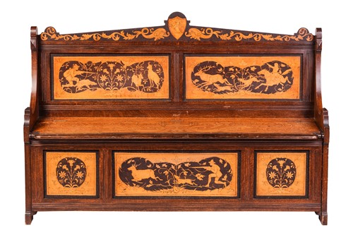 Lot An unusual Florentine Renaissance Revival oak...