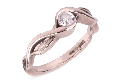 Lot 120 - A diamond solitaire ring, featuring a central...