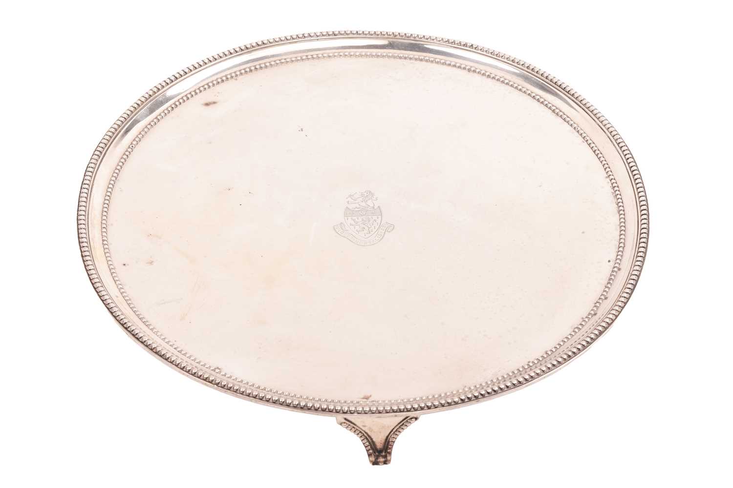 Lot 233 - A George III, circular Silver footed salver,...