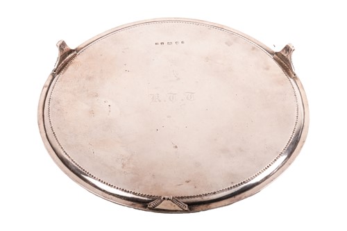 Lot 233 - A George III, circular Silver footed salver,...