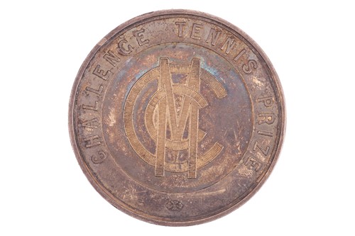 Lot A gold-plated medal presented to Alfred...