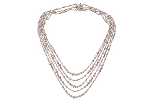 Lot 184 - De Beers - An ‘Arpeggia’ multi-row diamond...