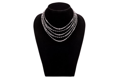 Lot 184 - De Beers - An ‘Arpeggia’ multi-row diamond...