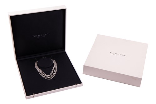 Lot 184 - De Beers - An ‘Arpeggia’ multi-row diamond...