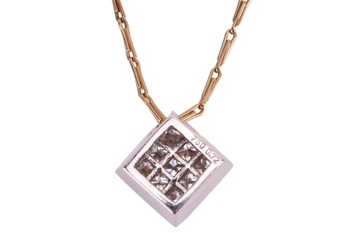 Lot 97 - A diamond-set pendant on chain, comprising...