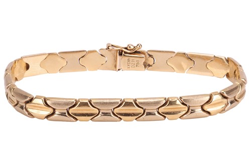 Lot 133 - A fancy-link bracelet, composed of a row of...