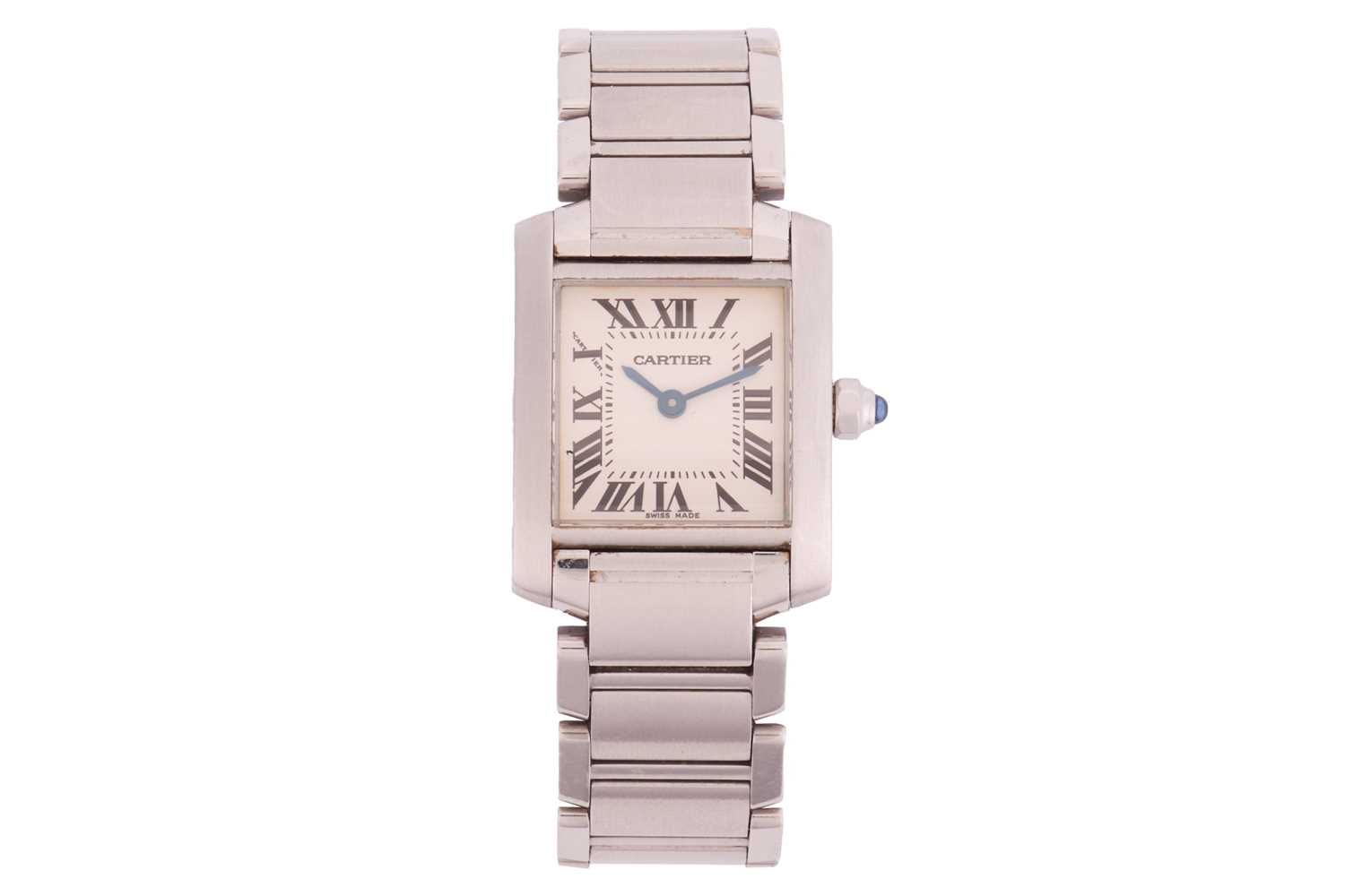 Lot 197 - Cartier – A Tank Francaise Wristwatch...