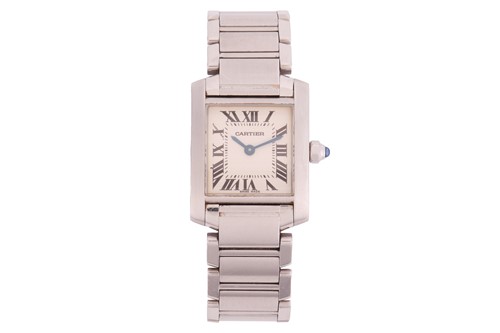 Lot 197 - Cartier – A Tank Francaise Wristwatch...