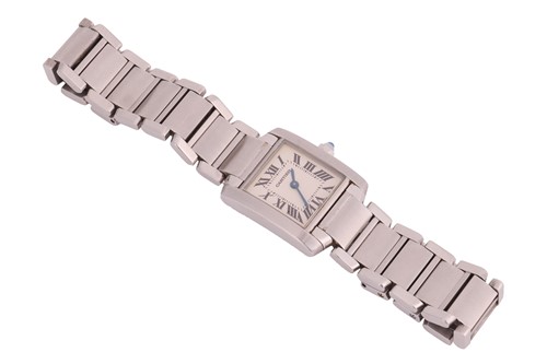 Lot 197 - Cartier – A Tank Francaise Wristwatch...