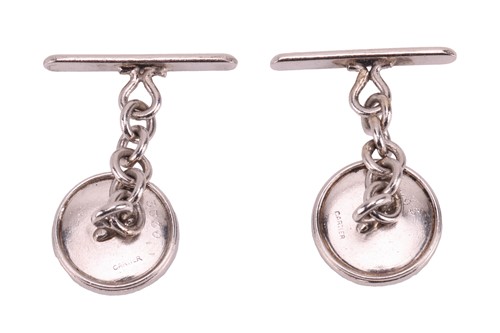 Lot 41 - Cartier - A pair of Art Deco cufflinks and a...