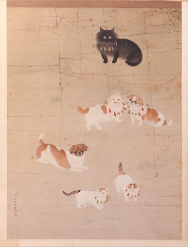 Lot 35 - Shen Zhenlin (Chinese, fl.1851 - 1874) Cats...