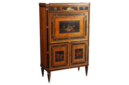 Lot An early 19th-century Continental inlaid...