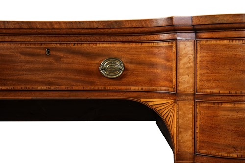 Lot A fine George III mahogany and satinwood...