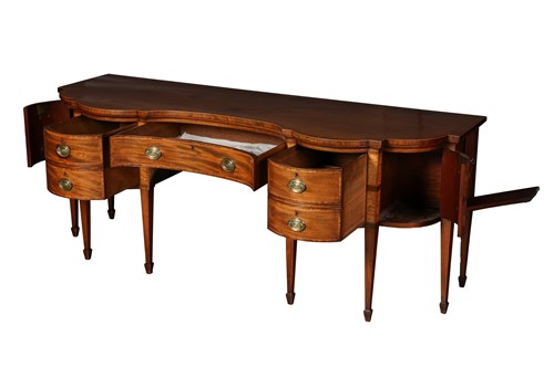 Lot A fine George III mahogany and satinwood...