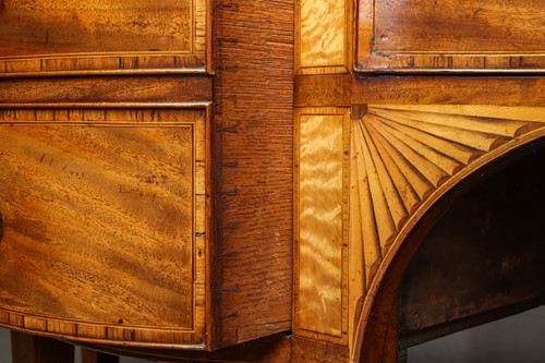 Lot A fine George III mahogany and satinwood...