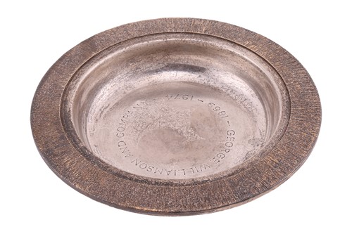 Lot 245 - A "Mid Century Vintage" circular silver...