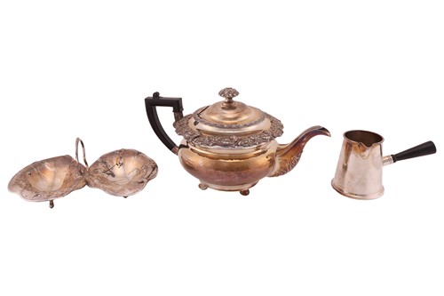 Lot 76 - An Art Nouveau silver-plated double sweetmeat...