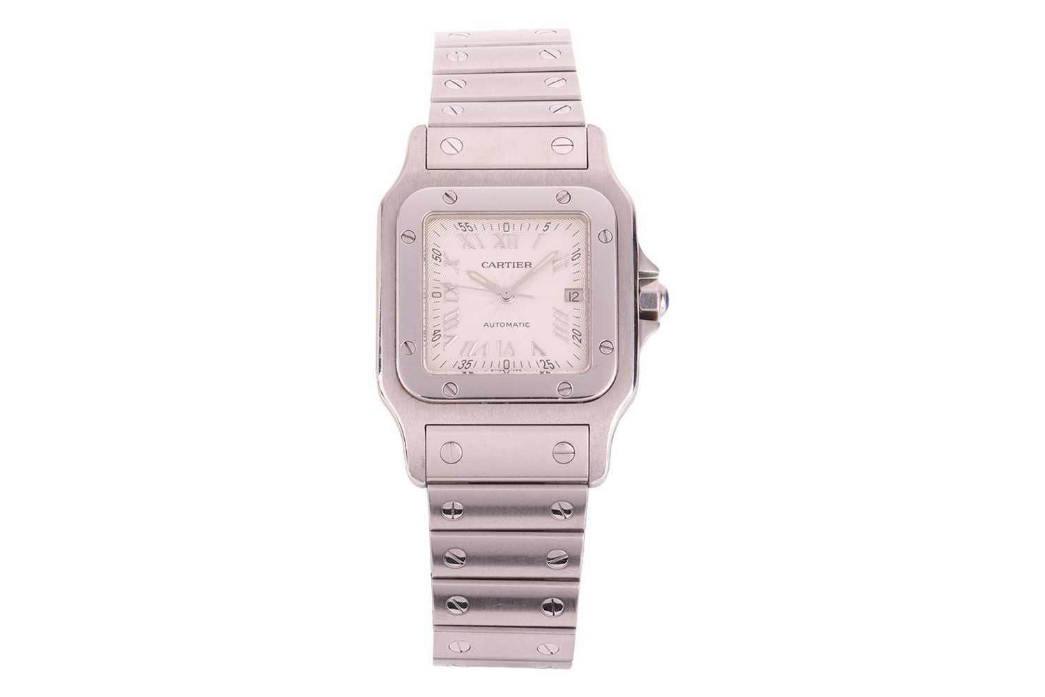 Lot Cartier – A Santos Galbee Wristwtach Reference:...