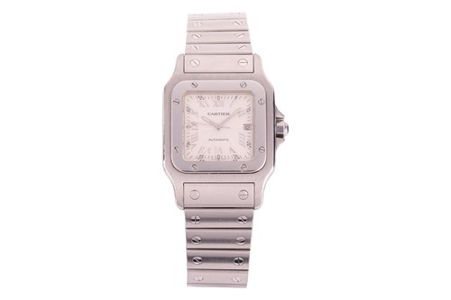 Lot Cartier – A Santos Galbee Wristwtach Reference:...