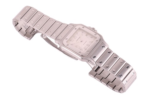 Lot Cartier – A Santos Galbee Wristwtach Reference:...