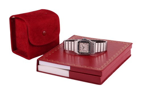 Lot Cartier – A Santos Galbee Wristwtach Reference:...